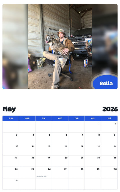 2026 - 2027 Bella - Pawidols Pet Calendar