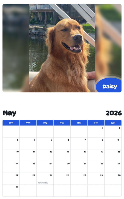 2026 - 2027 Daisy - Pawidols Pet Calendar