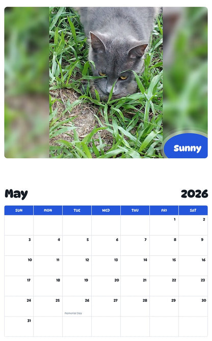 2026 - 2027 Sunny - Pawidols Pet Calendar