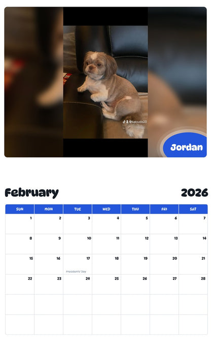 October 2025 - September 2026 Jordan - Pawidols Pet Calendar