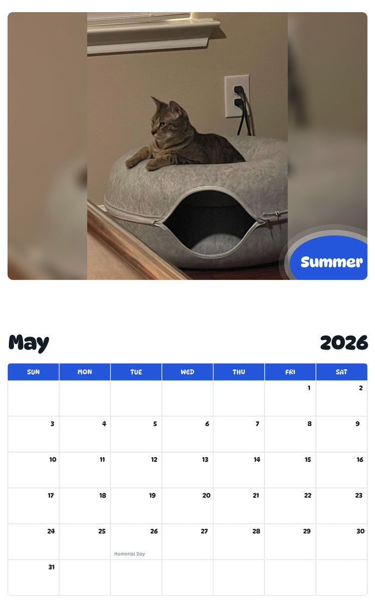 2026 - 2027 Summer - Pawidols Pet Calendar