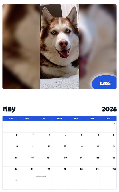 2026 - 2027 Lexi - Pawidols Pet Calendar