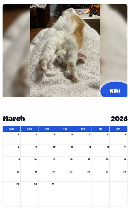November 2025 - October 2026 Kiki - Pawidols Pet Calendar