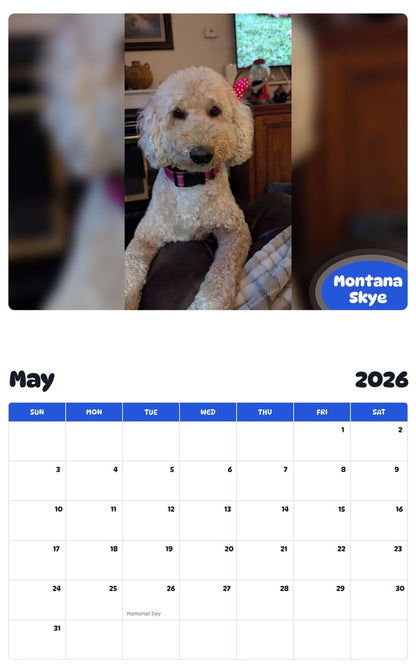 2026 - 2027 Montana Skye - Pawidols Pet Calendar