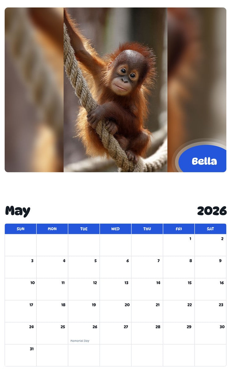 2026 - 2027 Bella - Pawidols Pet Calendar