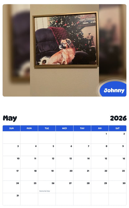 2026 - 2027 Johnny - Pawidols Pet Calendar