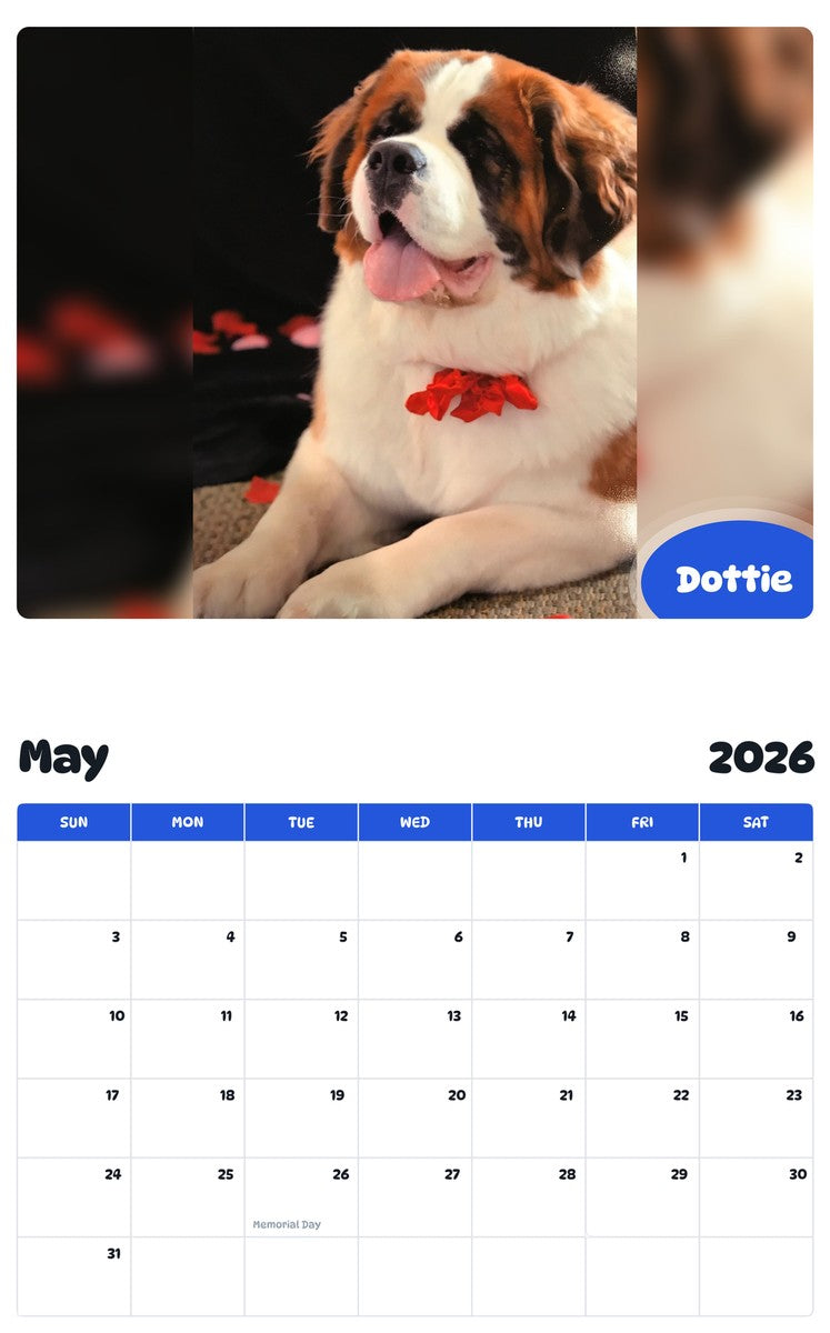 2026 - 2027 Dottie - Pawidols Pet Calendar