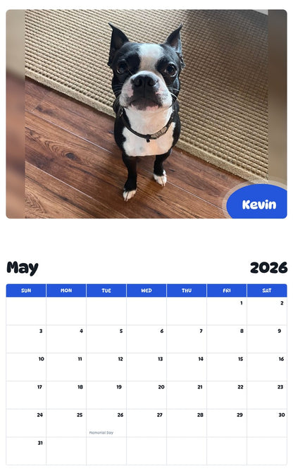 2026 - 2027 Kevin - Pawidols Pet Calendar