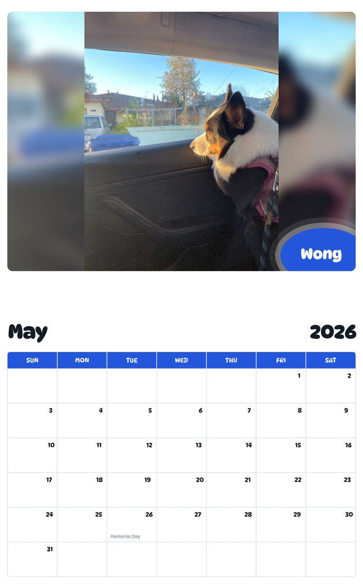 2026 - 2027 Wong - Pawidols Pet Calendar