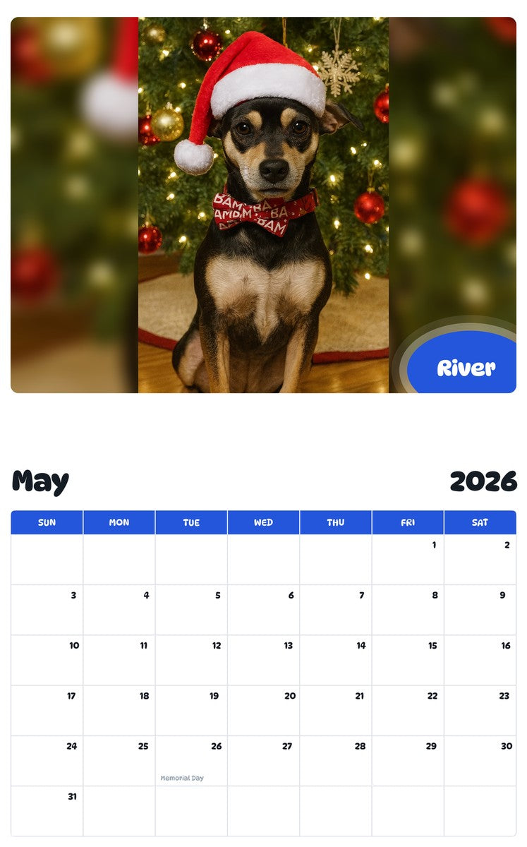 2026 - 2027 River - Pawidols Pet Calendar