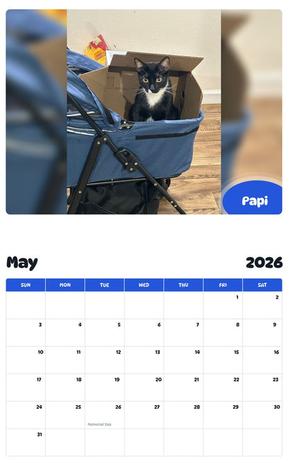 2026 - 2027 Papi - Pawidols Pet Calendar
