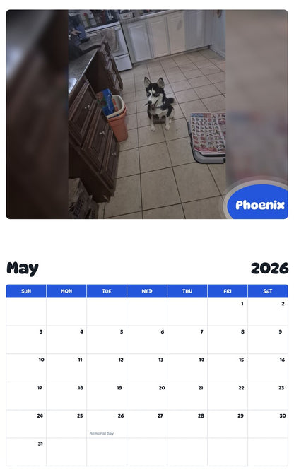 2026 - 2027 Phoenix - Pawidols Pet Calendar