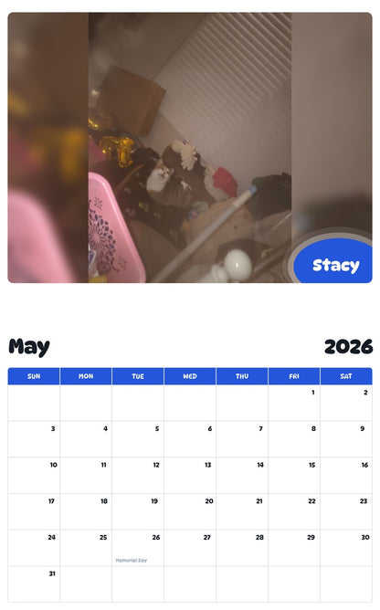 2026 - 2027 Stacy - Pawidols Pet Calendar