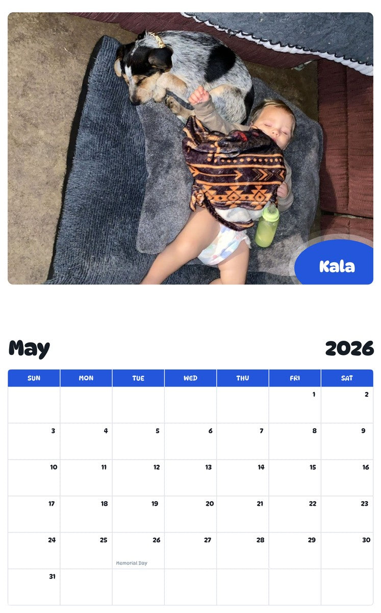2026 - 2027 Kala - Pawidols Pet Calendar