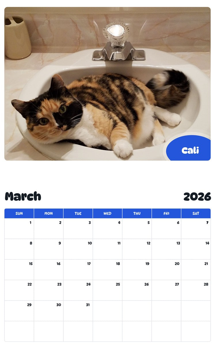 November 2025 - October 2026 Cali - Pawidols Pet Calendar