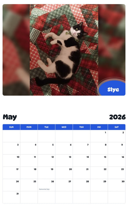 2026 - 2027 Slye - Pawidols Pet Calendar