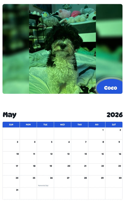 2026 - 2027 Coco - Pawidols Pet Calendar
