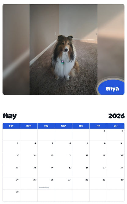 2026 - 2027 Enya - Pawidols Pet Calendar