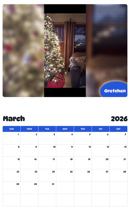 November 2025 - October 2026 Gretchen - Pawidols Pet Calendar