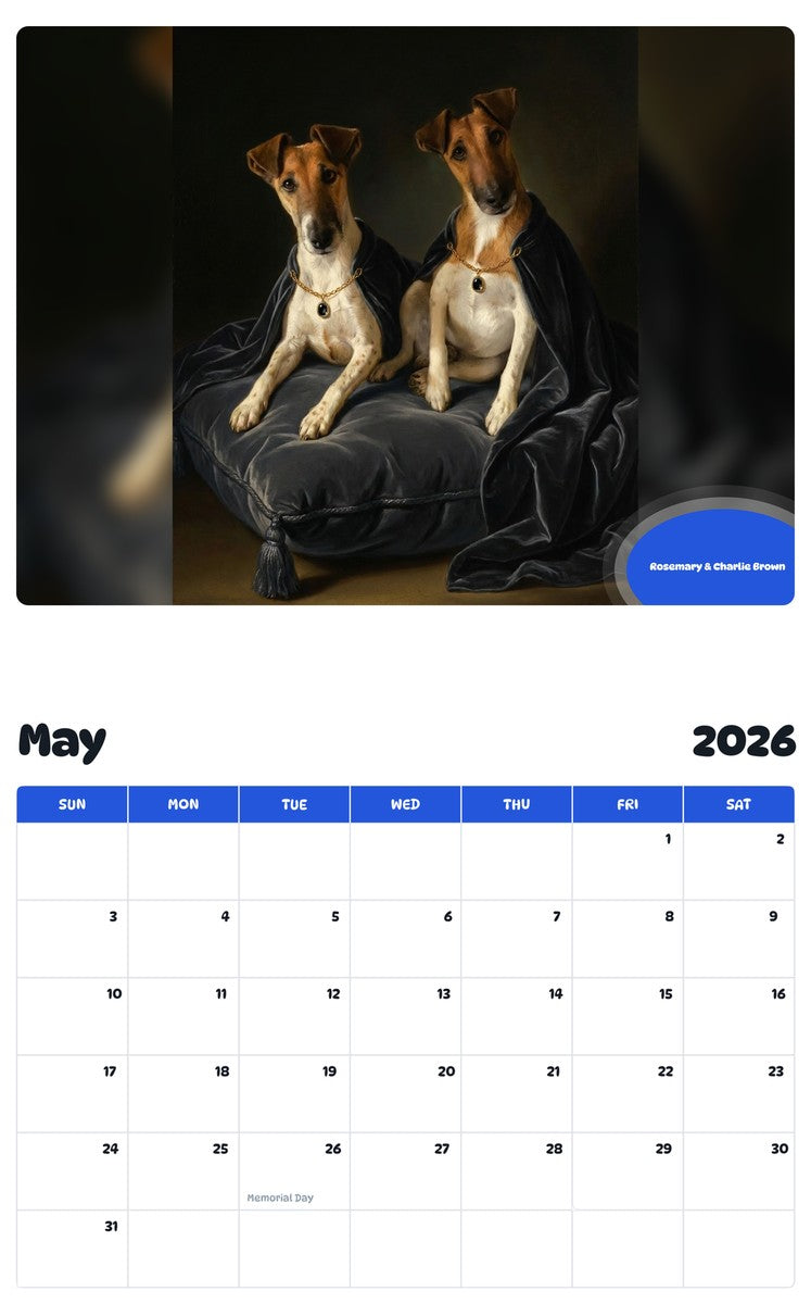 2026 - 2027 Rosemary & Charlie Brown - Pawidols Pet Calendar