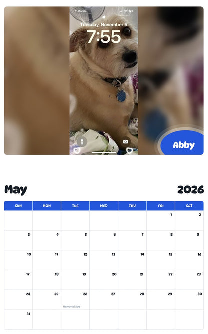 2026 - 2027 Abby - Pawidols Pet Calendar