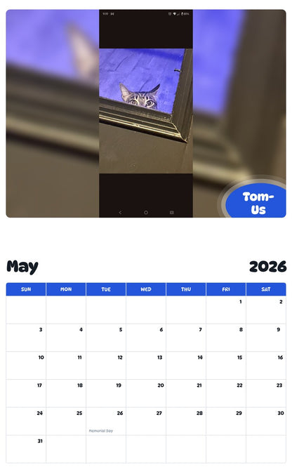 2026 - 2027 Tom-Us - Pawidols Pet Calendar