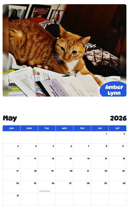 2026 - 2027 Amber Lynn - Pawidols Pet Calendar