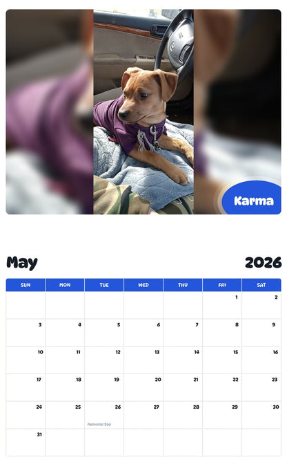 2026 - 2027 Karma - Pawidols Pet Calendar