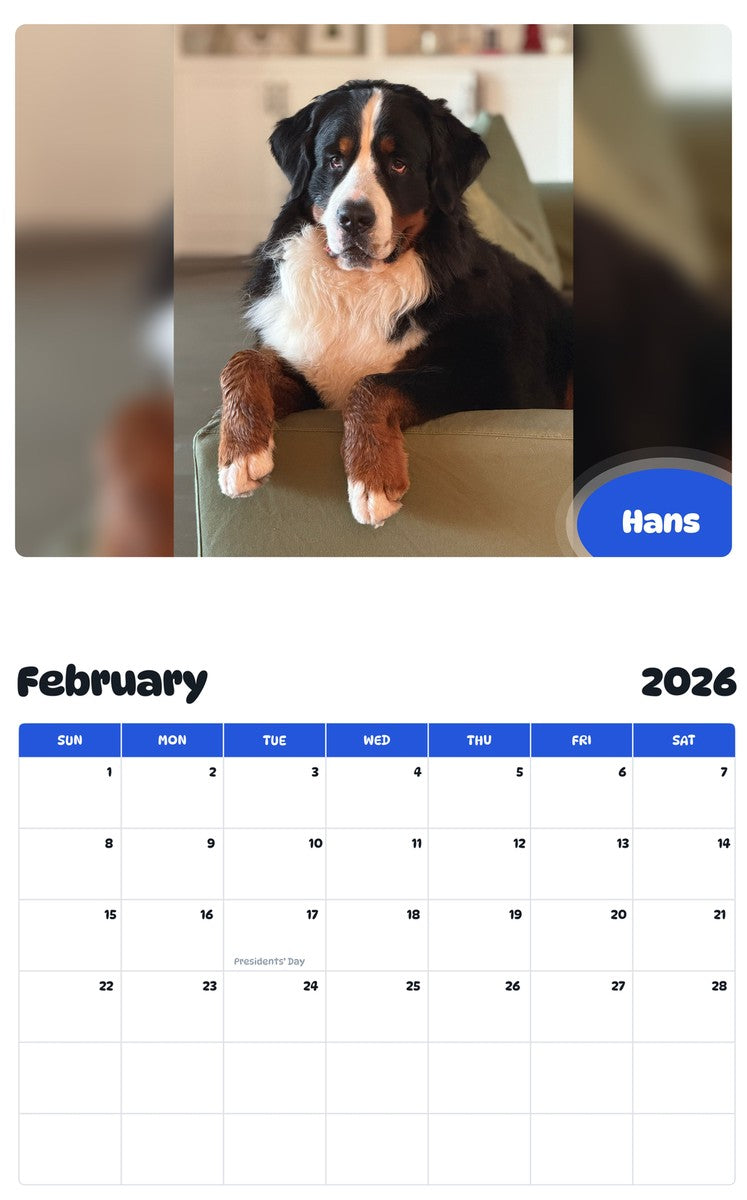 October 2025 - September 2026 Hans - Pawidols Pet Calendar