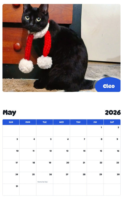 2026 - 2027 Cleo - Pawidols Pet Calendar
