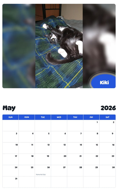 2026 - 2027 Kiki - Pawidols Pet Calendar
