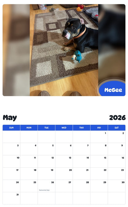 2026 - 2027 McGee - Pawidols Pet Calendar