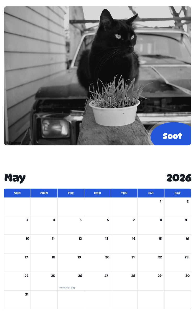 2026 - 2027 Soot - Pawidols Pet Calendar