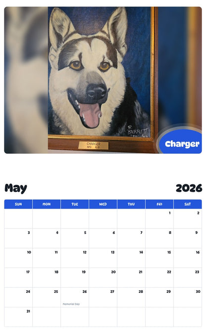 2026 - 2027 Charger - Pawidols Pet Calendar