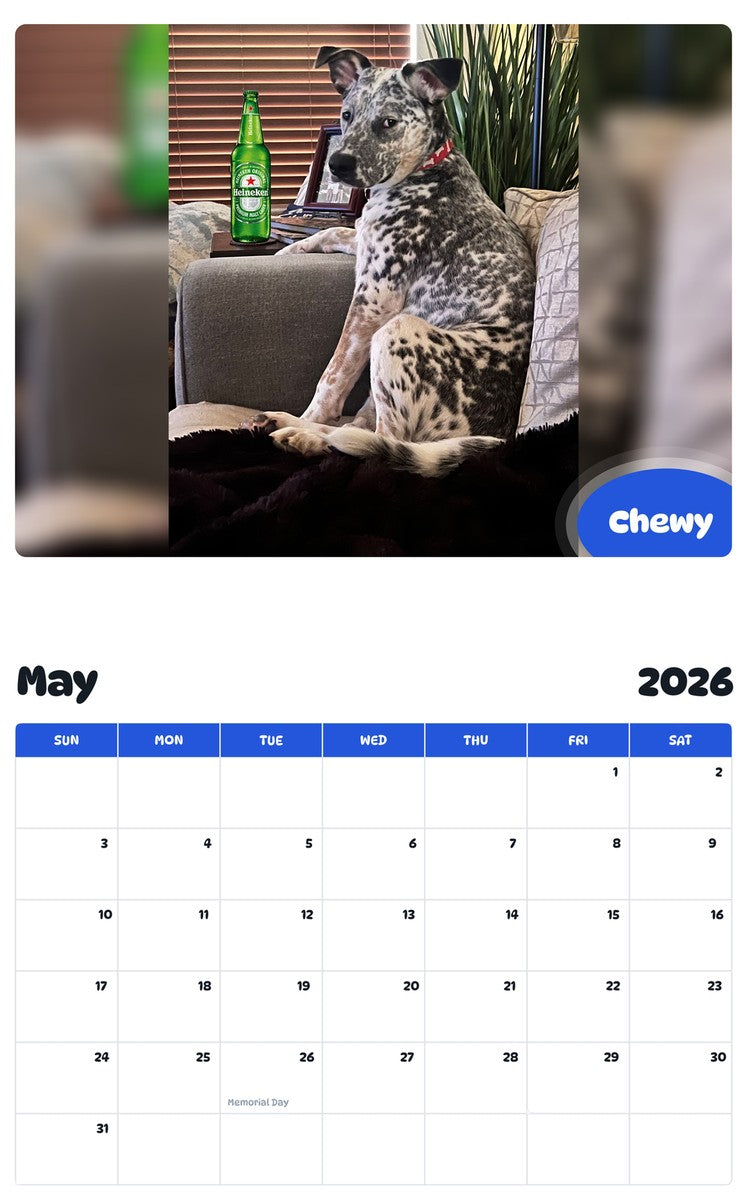 2026 - 2027 Chewy - Pawidols Pet Calendar