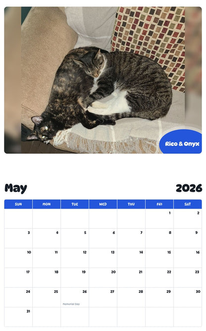 2026 - 2027 Rico & Onyx - Pawidols Pet Calendar