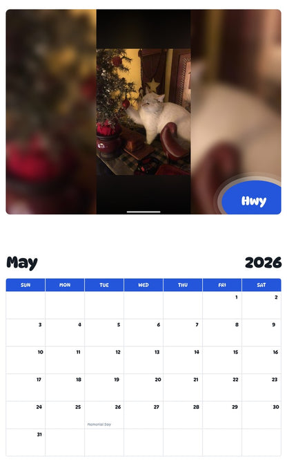 2026 - 2027 Hwy - Pawidols Pet Calendar