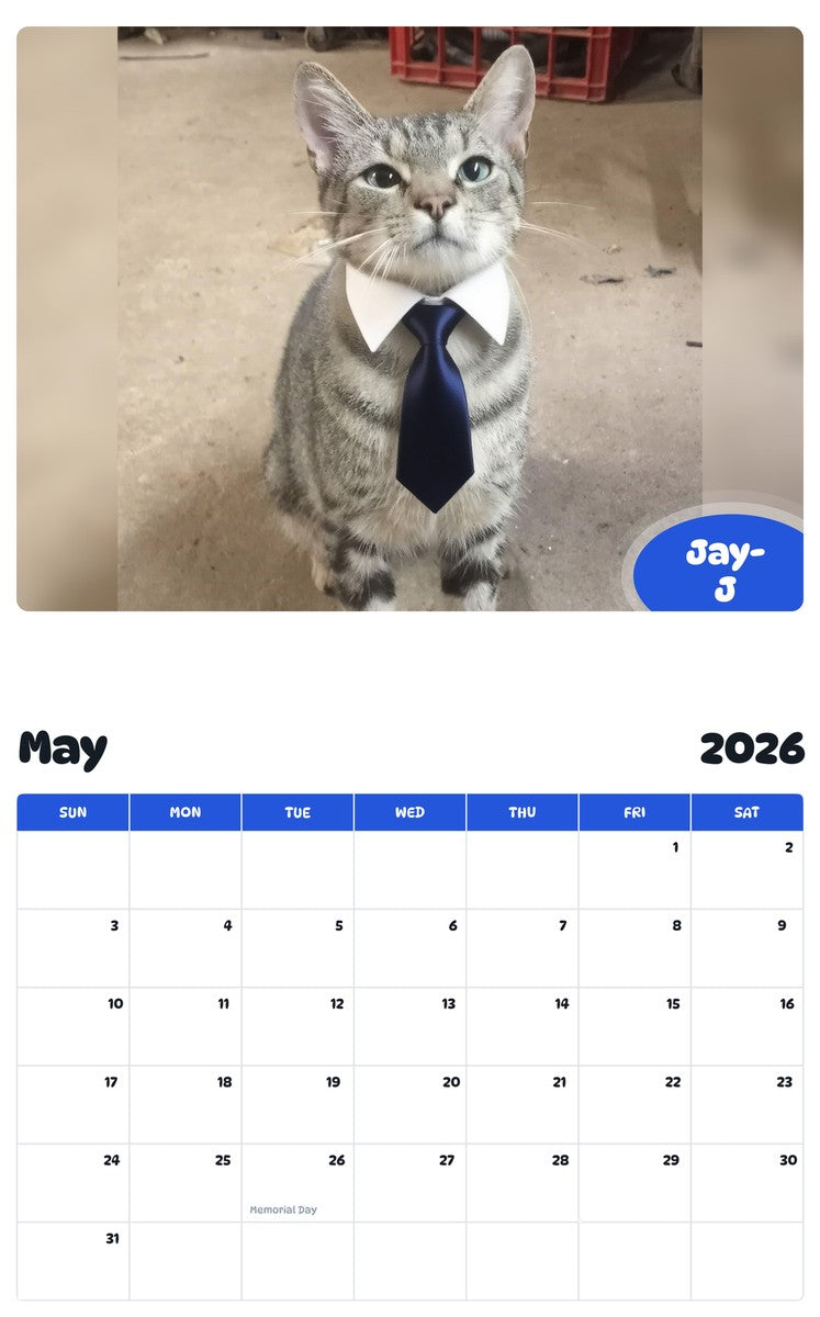 2026 - 2027 Jay-J - Pawidols Pet Calendar