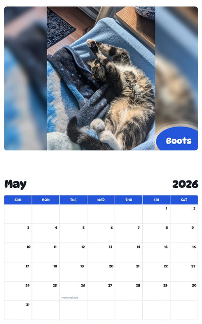 2026 - 2027 Boots - Pawidols Pet Calendar