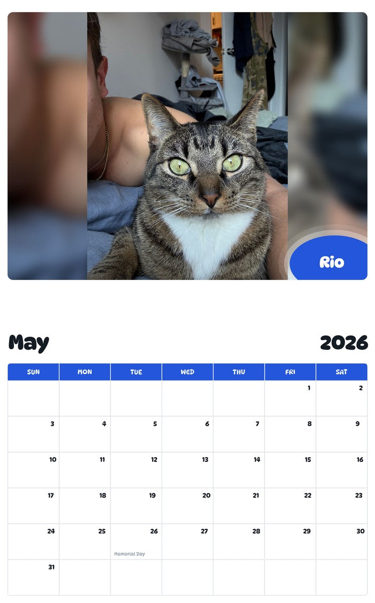 2026 - 2027 Rio - Pawidols Pet Calendar
