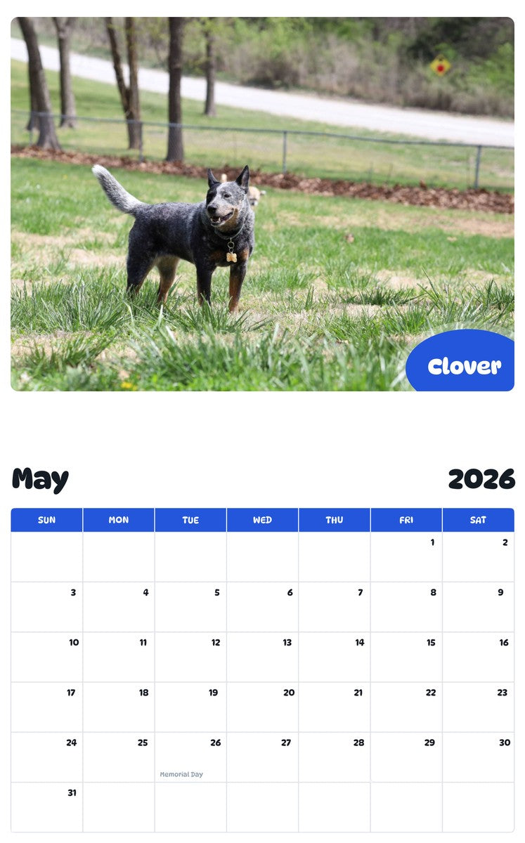 2026 - 2027 Clover - Pawidols Pet Calendar