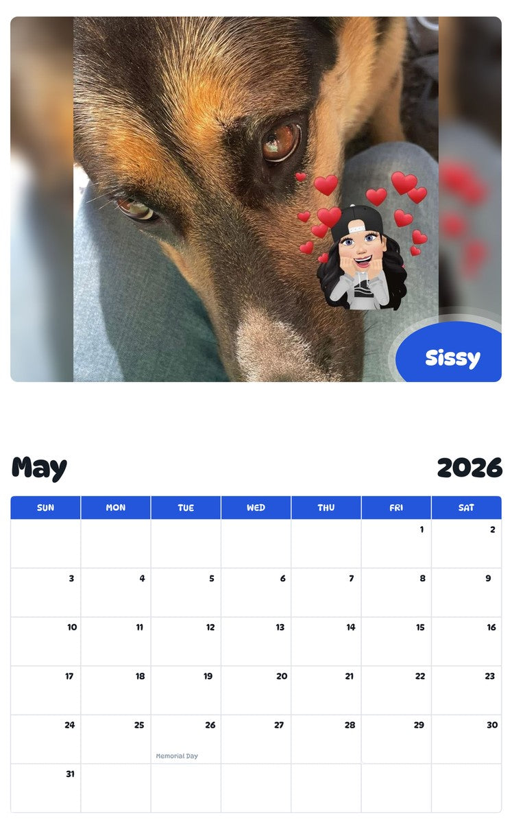 2026 - 2027 Sissy - Pawidols Pet Calendar