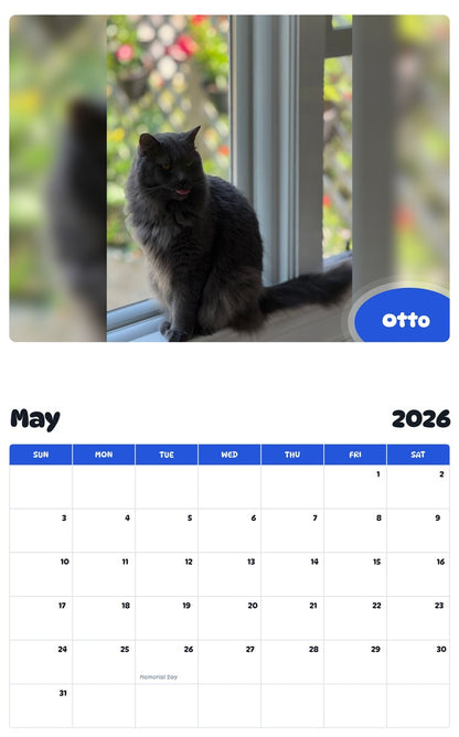 2026 - 2027 Otto - Pawidols Pet Calendar