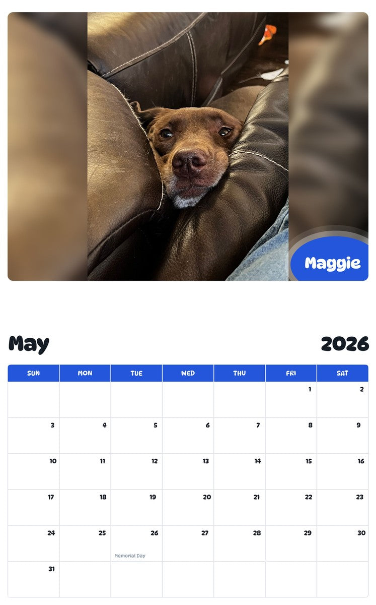 2026 - 2027 Maggie - Pawidols Pet Calendar
