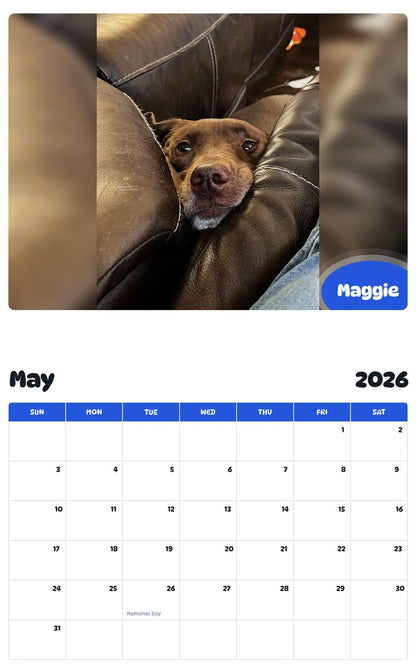 2026 - 2027 Maggie - Pawidols Pet Calendar