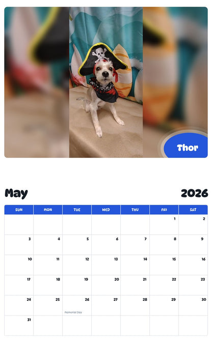 2026 - 2027 Thor - Pawidols Pet Calendar