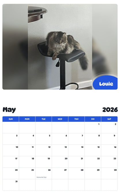2026 - 2027 Louie - Pawidols Pet Calendar
