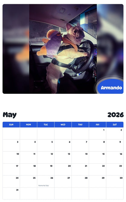 2026 - 2027 Armando - Pawidols Pet Calendar