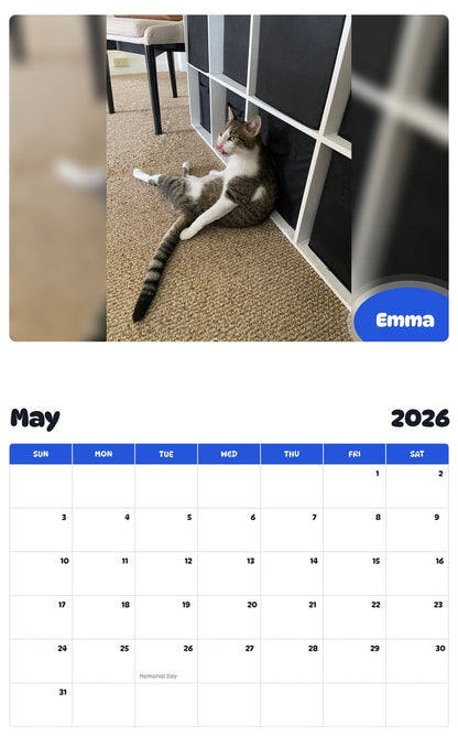2026 - 2027 Emma - Pawidols Pet Calendar