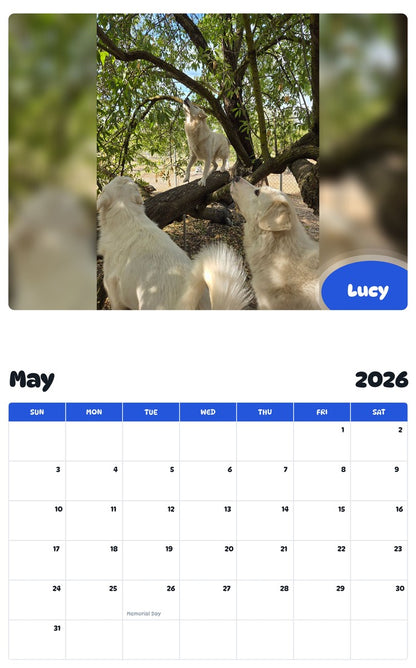 2026 - 2027 Lucy - Pawidols Pet Calendar
